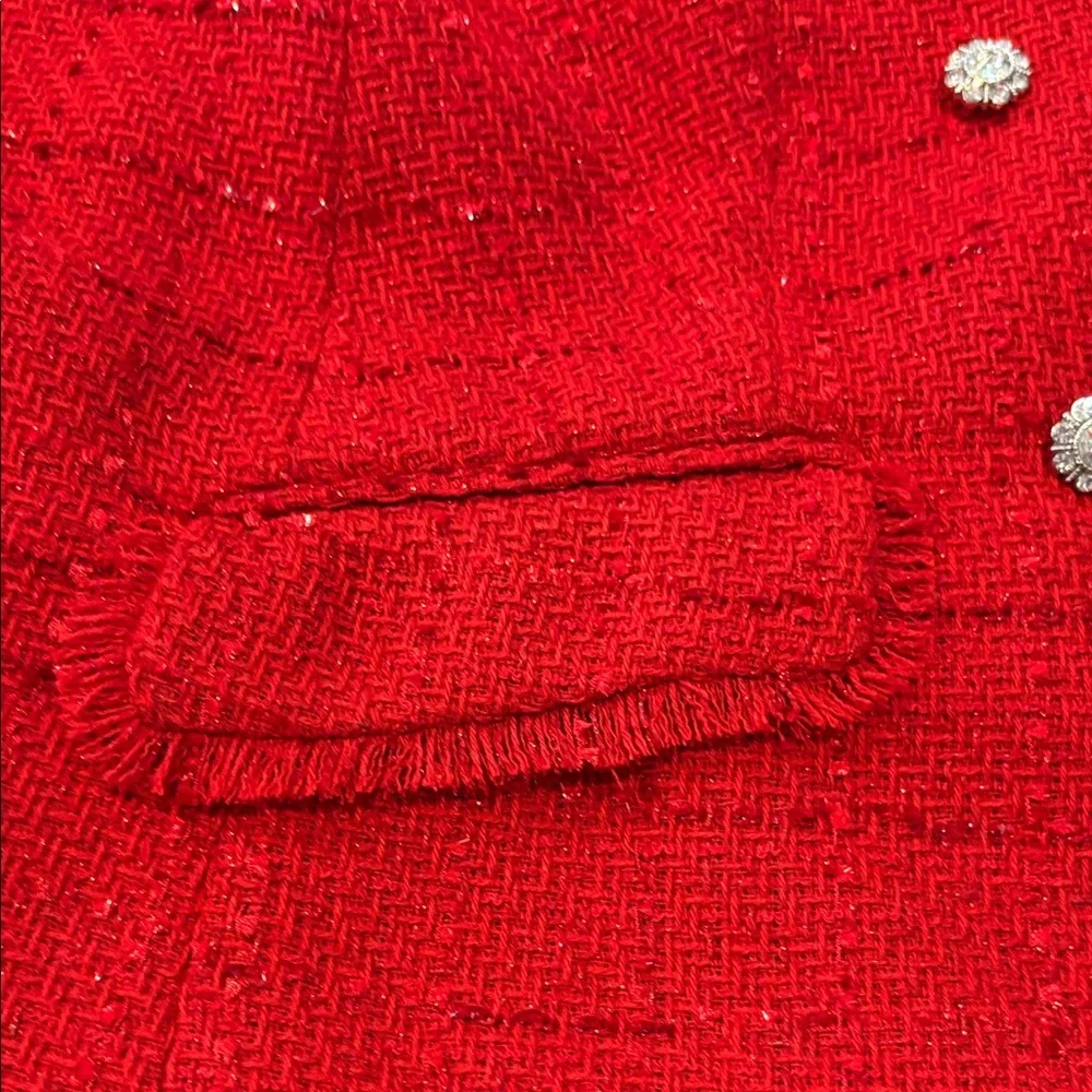 Talbots Red Metallic Tweed Blazer NWT Sz18W - Picture 5 of 10